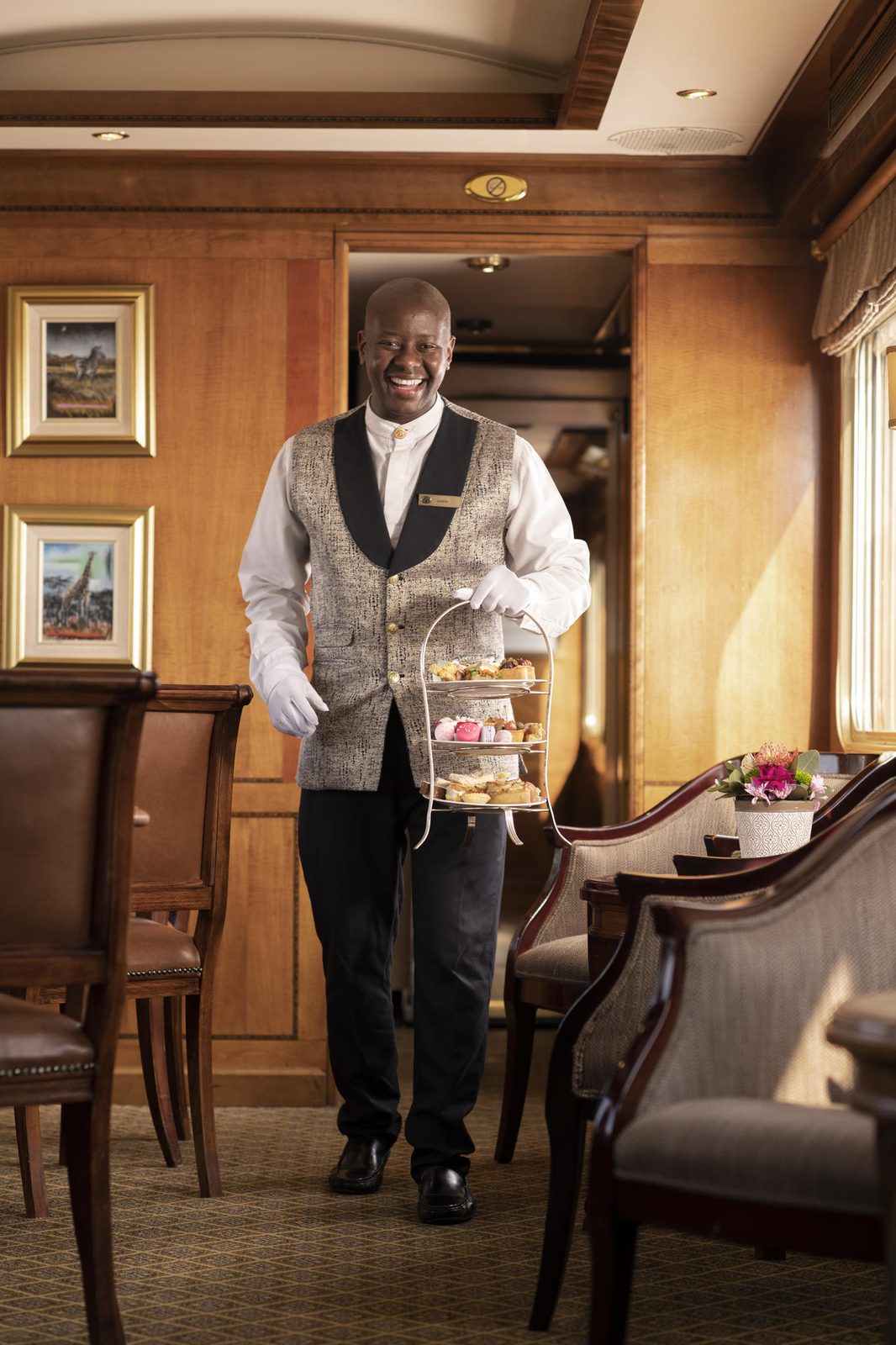 A butler serving high tea