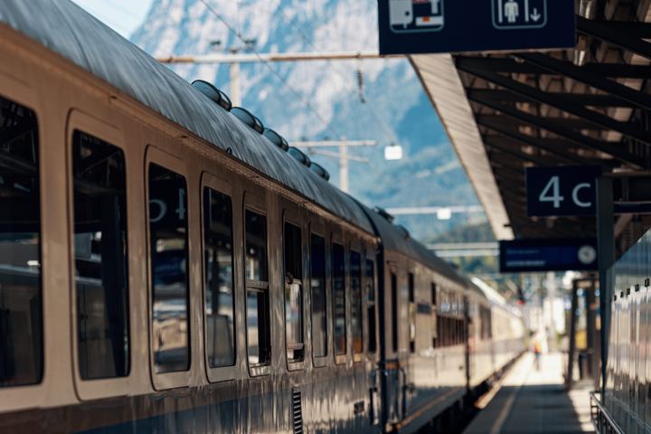 Golden Eagle Danube Express: the train at Bischofshofen station, Austria