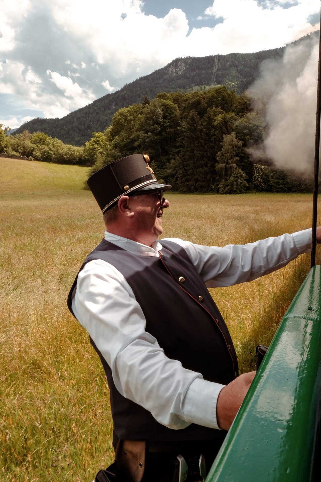 Train manager aboard the Golden Eagle Danube Express