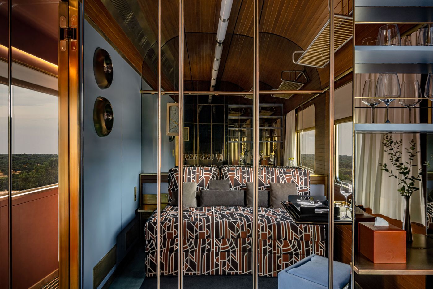 Deluxe Cabin, als Doppelbett hergerichtet