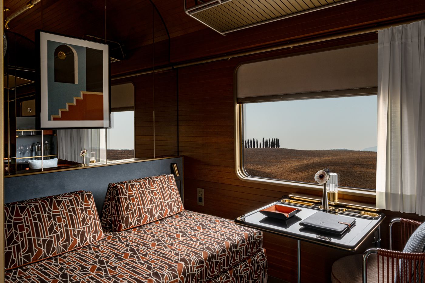 Deluxe Cabin bei Tag mit Sofa