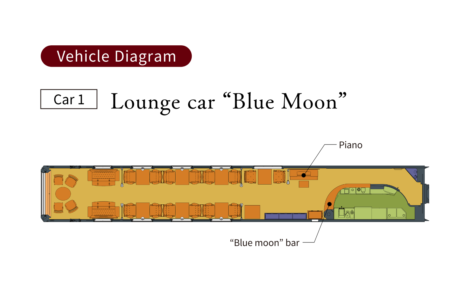 Seven Stars in Kyushu - lounge car